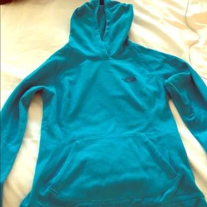 Teal The North Face hoodie for sale!
